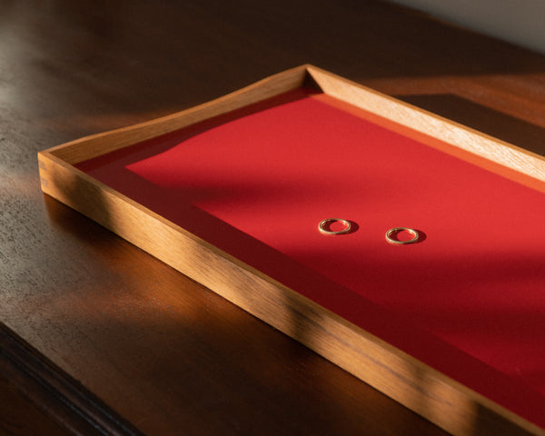 'Turning Tray' 1 by Finn Juhl - Black/Red